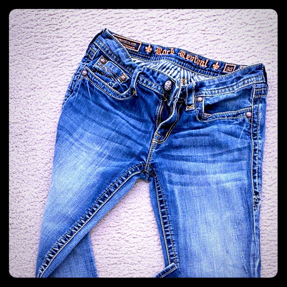 Rock rivival jeans style straight Jessica cut